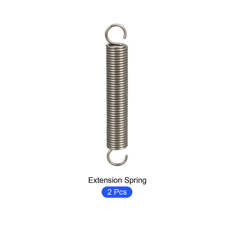 METALLIXITY Extension Spring (1.2x10x70mm/0.047"x0.39"x2.76") 2Pcs, Stainless Steel Tension Spring Wire - for Home Repair Construction Machinery 0.047"x0.39"x2.76"