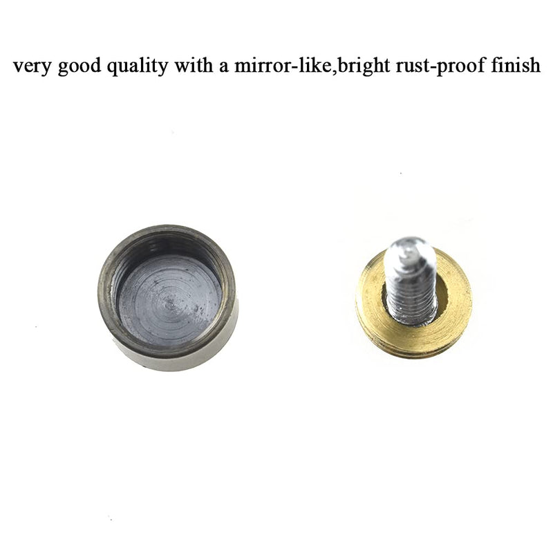 Hahiyo 10mm Diameter Mirror Screws Brushed Copper Material Solid Easy Install Brass Washer Decorative Caps Fasteners Nails Bronze 20 Pairs for Bathroom Mirrors Panels Kitchen Ceiling Arts Crafts 10mm-20sets-Bronze