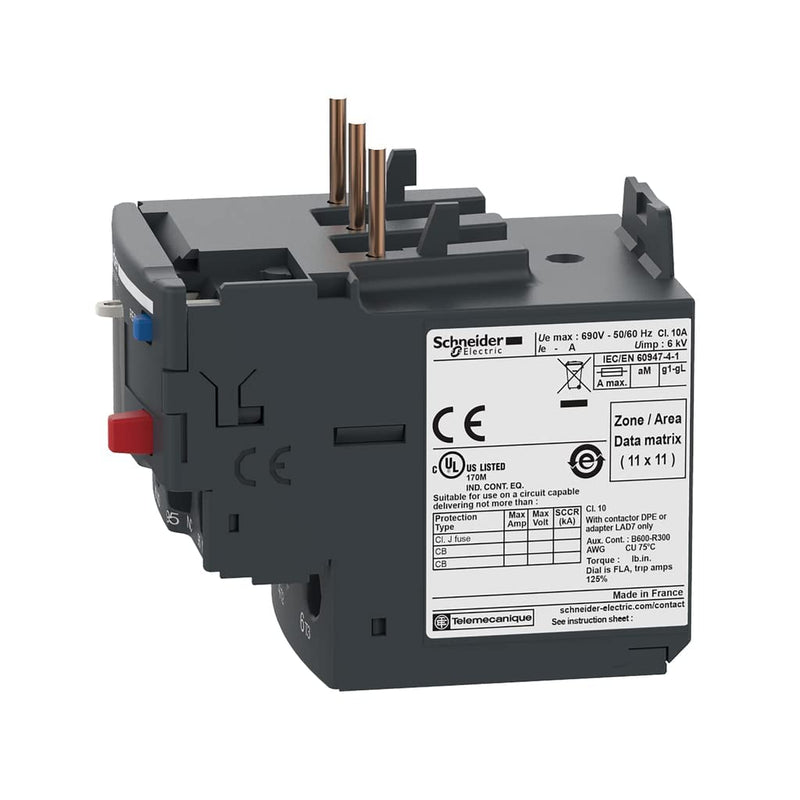 Schneider Electric DPER32 Easy TeSys Thermal Overload Relay with Manual/Automatic Reset, Screw Clamp Terminals | Used with Air Conditioner, Heat Pump, HVAC, AC Compressor and More, 23-32Amps 23-32A