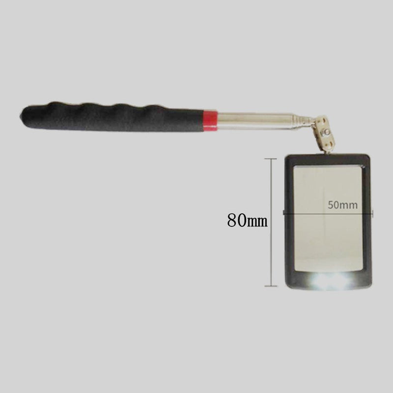 Telescoping Lighted Inspection Mirror，Telescoping LED Lighted Flexible Inspection Mirror 360 Swivel for Extra Viewing Model-1