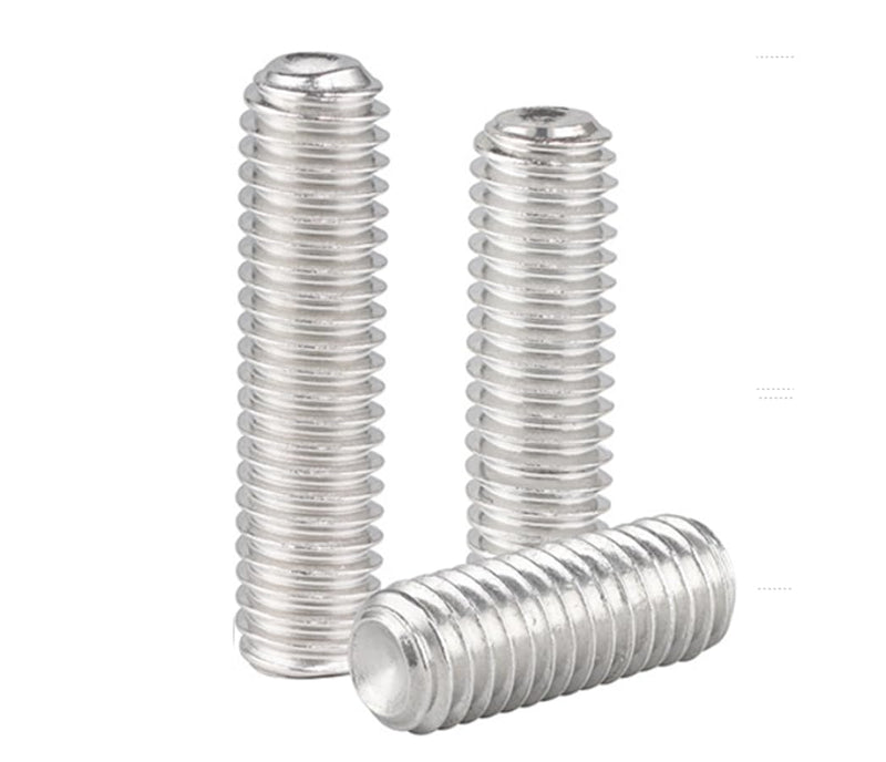 30Pcs M3-0.5 x 16mm Hex Socket Set Grub Screws,Headless Cup Point,Flat Point Grub Bolt,Internal Hex Drive,304 Stainless Steel,Headless Concave End,Metric External Thread,for Towel Rack Door Knob M3-0.5 x 16mm(30)