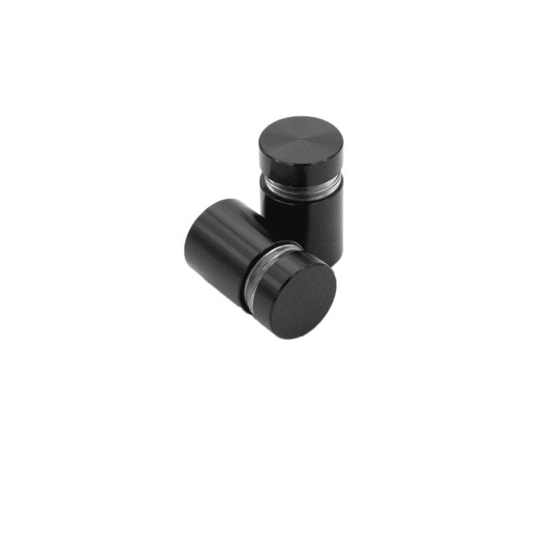 Aluminum Standoff Screws, Pack of 12pcs, Wall Sign Standoff Mounting Hardware Advertising Glass Standoff Nail for Hanging Acrylic Picture Frame (12, Black, 1/2" x 1/2") 1/2" x 1/2" 12