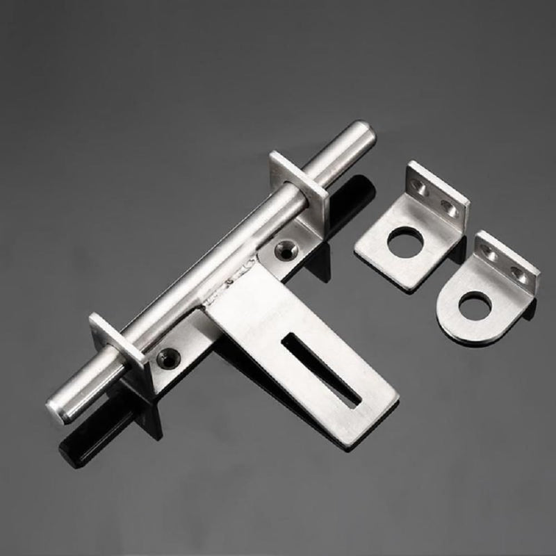 Heavy Duty Barrel Bolt with Padlock Hole, 6.7 Inch Slide Bolt Gate Latch with Padlock Hole,Solid SUS304 Stainless Steel Barrel Bolt Latch for Wooden Fence, Yard Door, Barn Door, Shed Door