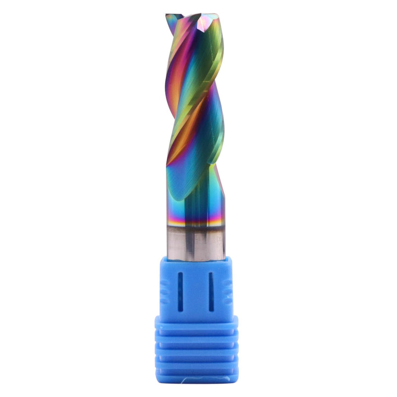 1/2" 3 Flute Solid Carbide Square End Mill for Aluminum, DLC Coated | 37° Helix, 1/2" Cutting Dia, 1/2" Shank Dia, 1-1/4" Length of Cut, 3" Overall Length, for Milling Aluminum and Copper 1/2 in
