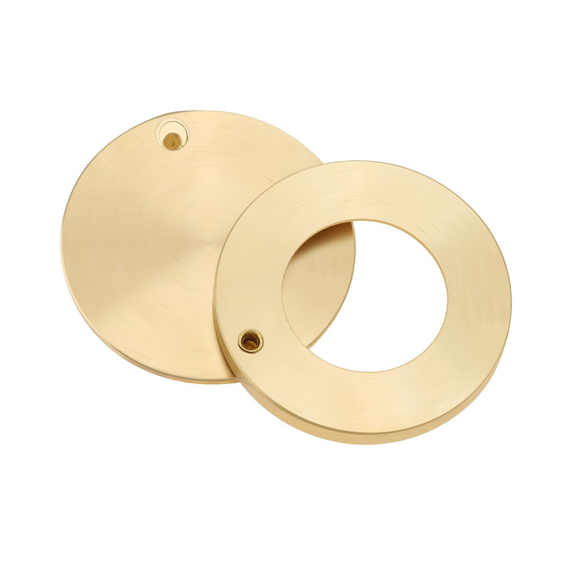 Peephole Cover, Solid Brass Privacy Door Viewer Cover with Double-Sided Self-Adhesive Tape for 5/8 inch Diameter Door Peephole (2, Gold) 2