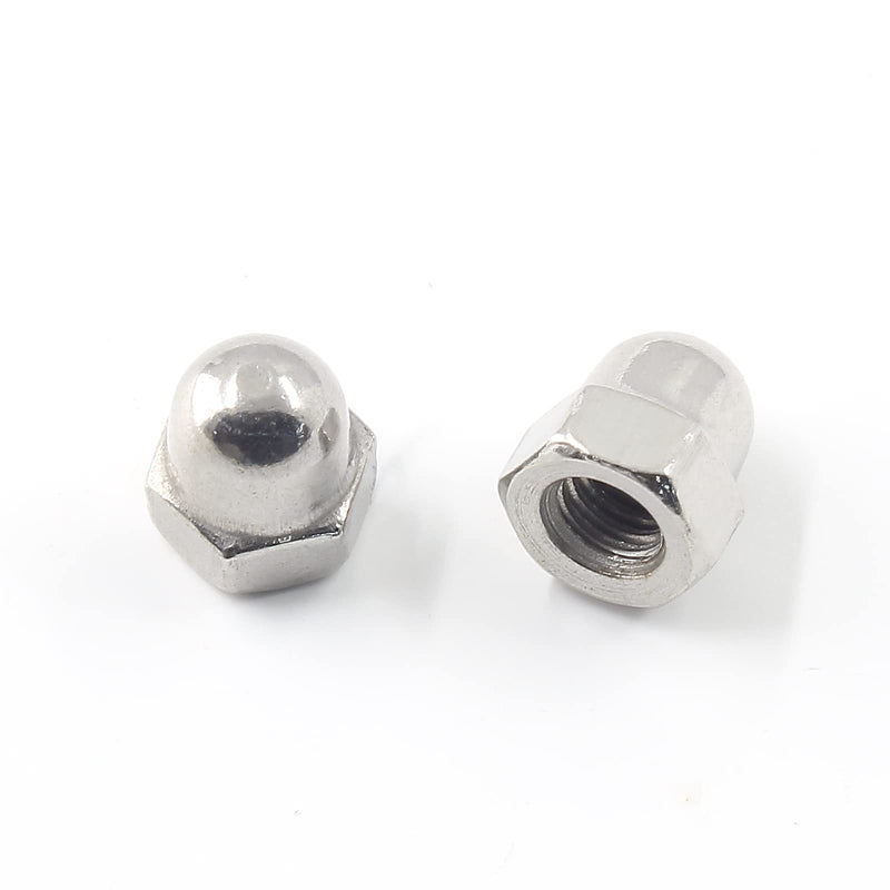 50 PCS M4 Acorn Cap Nuts Dome Cap Head Nuts, 304 Stainless Steel Acorn Hex Nuts Decorative Round Head Cover Hex Dome Nuts