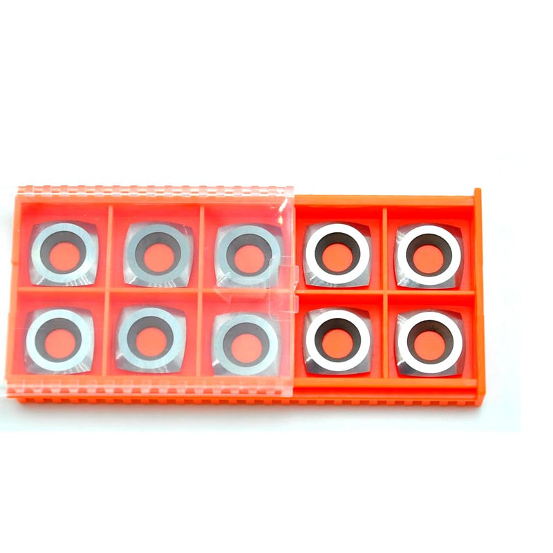Negative Rake 15x15x2.5mm-R50 with Screws Carbide Replacement Inserts Cutter for Spiral/Helical Planer Cutter Head Lathe Woodturning Tools. 15x15x2.5-R50 NR