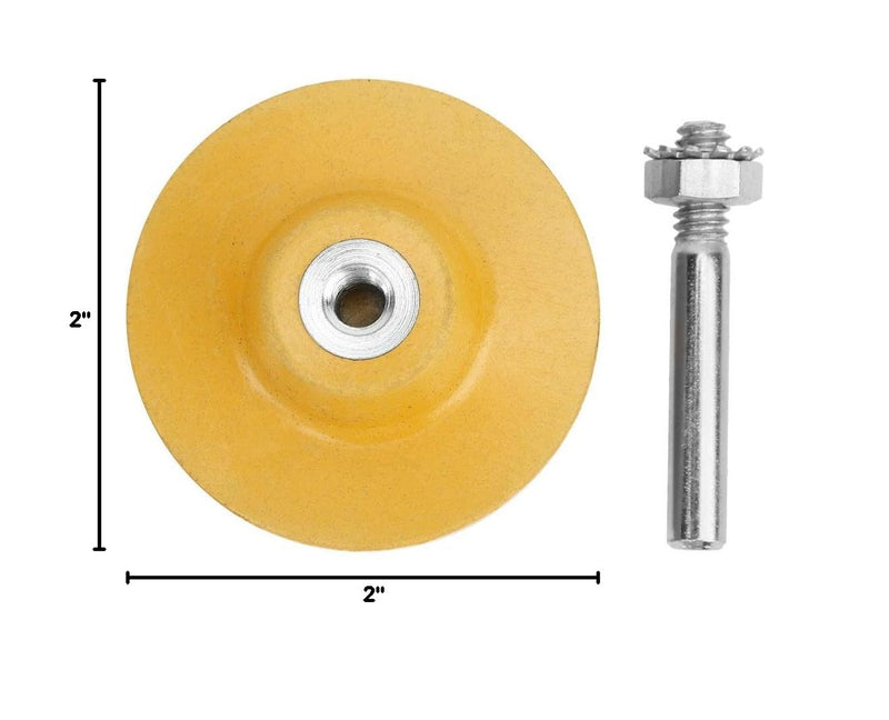 Bristle Disc Brush, 2 Inch Polishing Brush Durable Emery Rubber Bristle Discs for Metal Fine Finishing and Burr Removal Abrasive Tool(Yellow 80#)