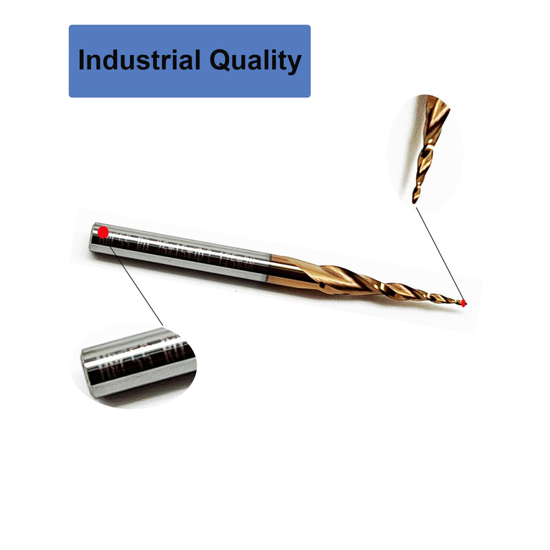 5Pcs Tapered Ball Nose End Mill Set - 1/8" Shank, 0.25mm Radius (0.5mm Tip Diameter), 5.09° Per Side Angle - Premium CNC Router Bits for Precision 3D Woodworking and Detail Carving, R=0.25mm