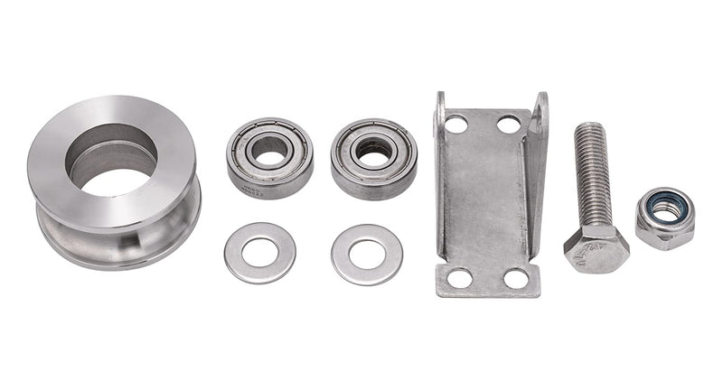 Cable Pulley Wheel Stainless Steel, Duplex Bearings, Rope Pulley for Pulley System, Gym Equipment, Sliding Gate, 1 Pack 48mm_1 PCS