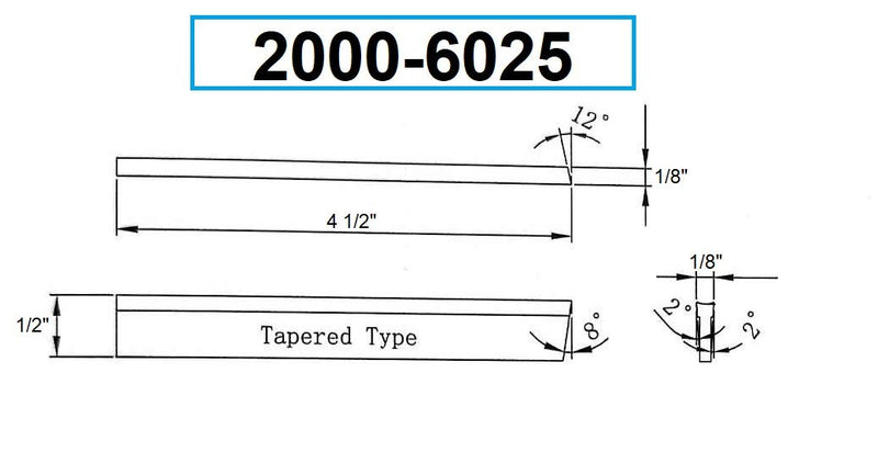 HHIP 2000-6025 1/8 x 1/2 x 4-1/2 Inch HSS Parallel Type Cut-Off Blade P3S (Pack of 1) High Speed Steel 1/8 x 1/2 x 4-1/2" - NewNest Australia