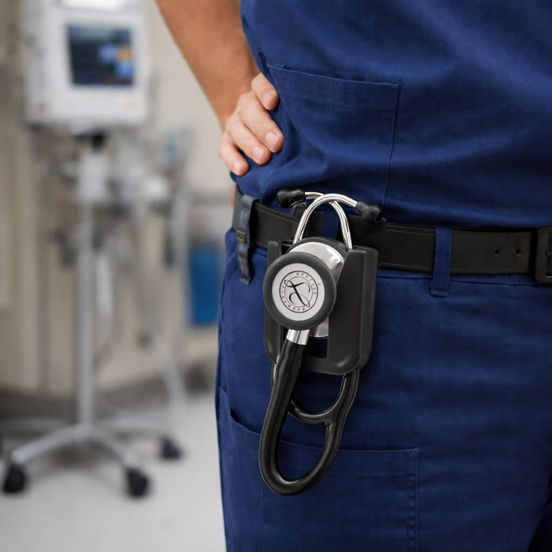 Lightweight Hip Clip Stethoscope Holster – Secure Belt-Mounted Holder for Nurses, Doctors & Medical Professionals – Durable Black Stethoscope Clip Case