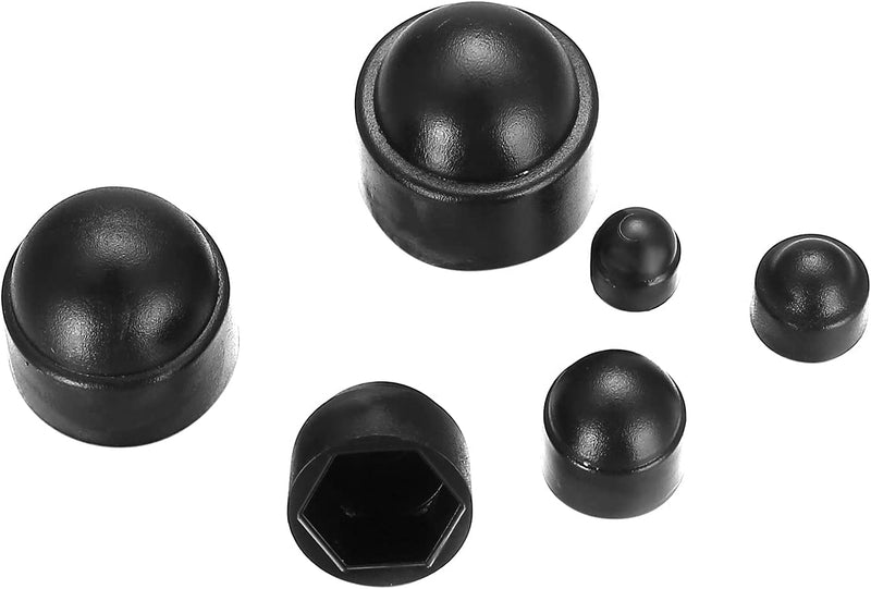 145 Pcs Screws Bolt Covers Caps, Hex Head Dome Bolt Covers, Plastic Bolt Caps, Screw Caps Covers, Hexagonal Screw Bolts Cover Protection Caps for Matching, M4 M5 M6 M8 M10 M12