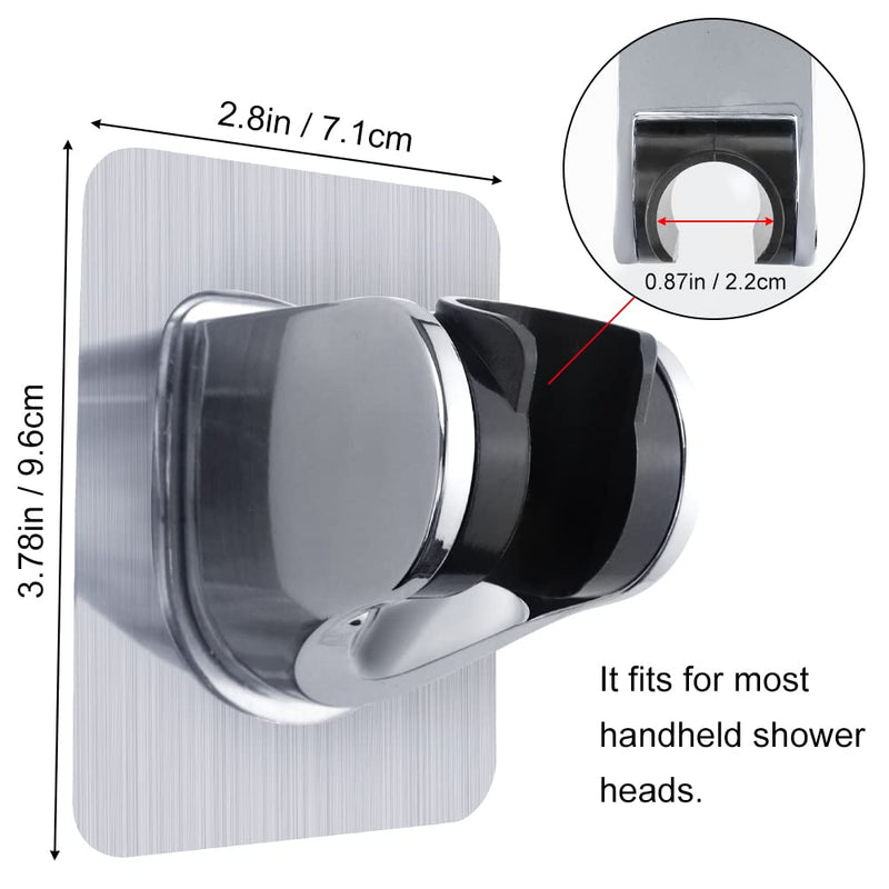 TCOTBE 2 Pieces Removable Shower Head Holder Adjustable Handheld Shower Head Holder Strong Shower Head Holder Suction Punch-Free Drill Free Adhesive Suction Cup Shower Wand Shower Hose Holder