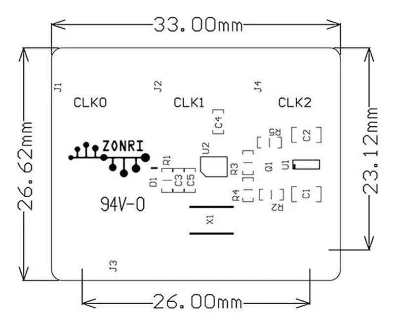 Si5351A 3-Channel Clock Signal Generator Module 8KHz-160MHz I2C Square Wave for DIY Projects and Electronics Kits 3-5VDC