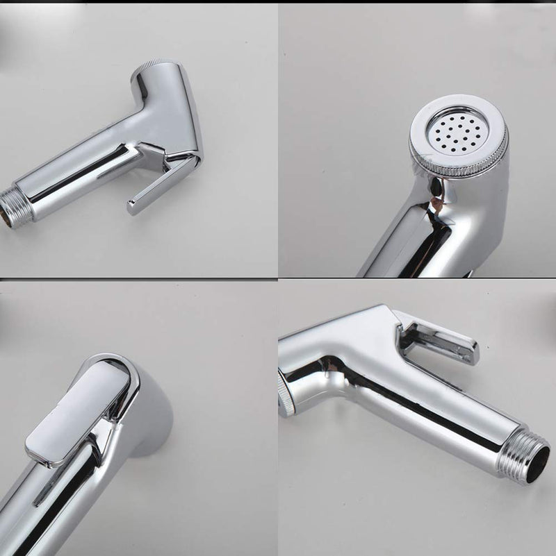 Plastic Handheld Bidet Sprayer Kit – Explosion-Proof Hose, High-Pressure Attachment for Pet Bathing & Diaper Rinsing light sliver