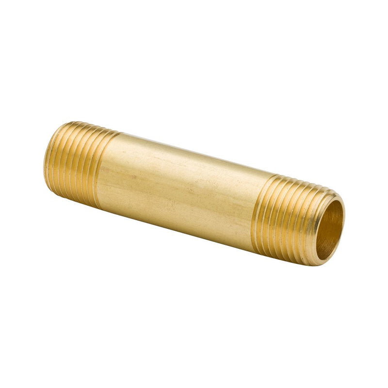 Legines Brass Pipe Fitting, Long Nipple, 1/2" NPT Male x 1/2" NPT Male, 2" Length (Pack of 2) 1/2×2"