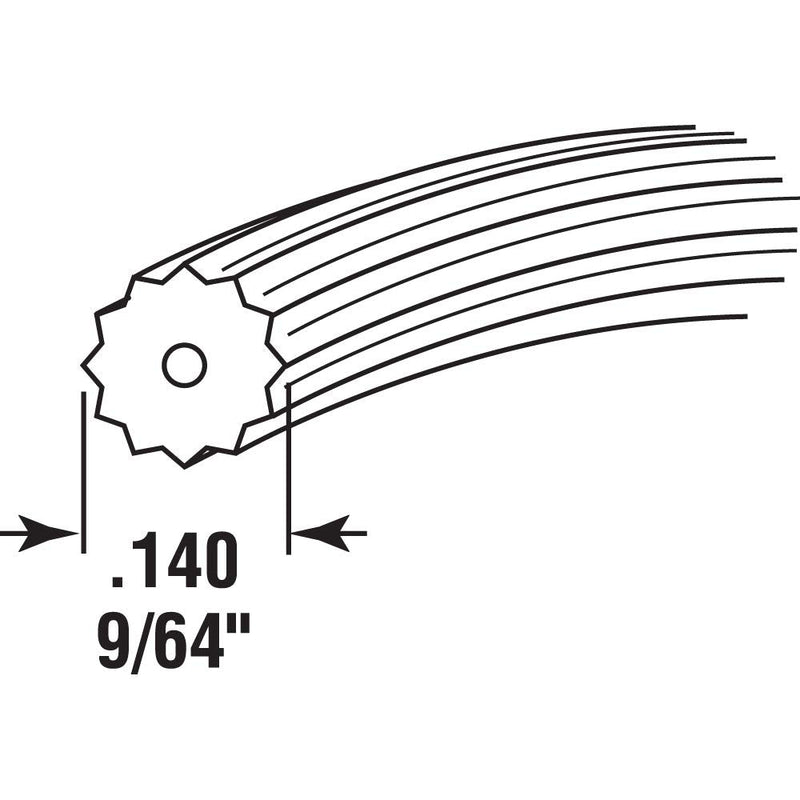 Prime-Line P 7519 0.14 In. x 25 ft. Roll Black Spline (1 Roll)