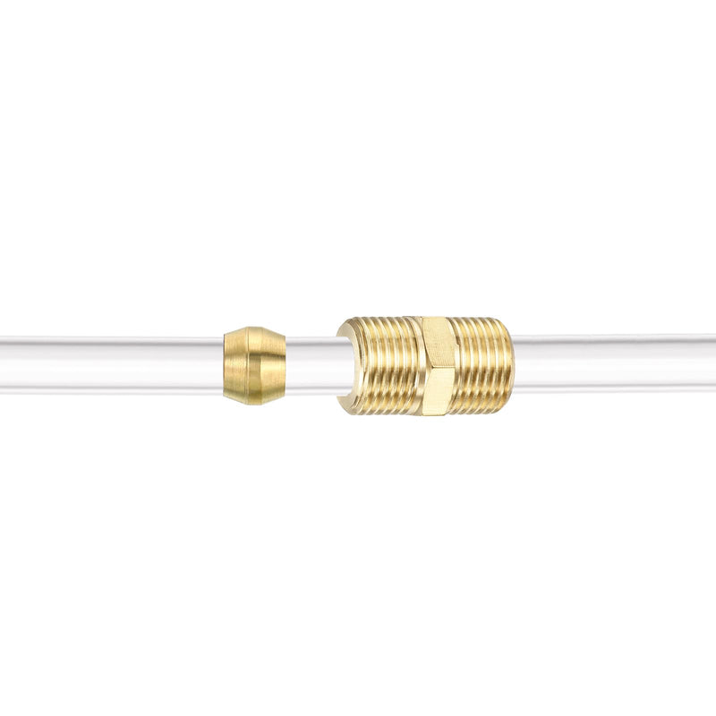 PATIKIL 4mm Tube OD Brass Compression Sleeves Ferrules, 25 Pack Brass Ferrule Fitting Brass Compression Fitting Assortment Kit for Air Water Gas Pipe