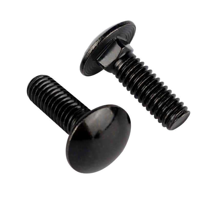 1/4-20 x 3/4" Carriage Bolts Screws Black Finish, Round Head Square Neck, 304 Stainless Steel 18-8, UNC Full Machine Coarse Thread, 20Pcs 1/4-20 x 3/4" (20 Pcs)