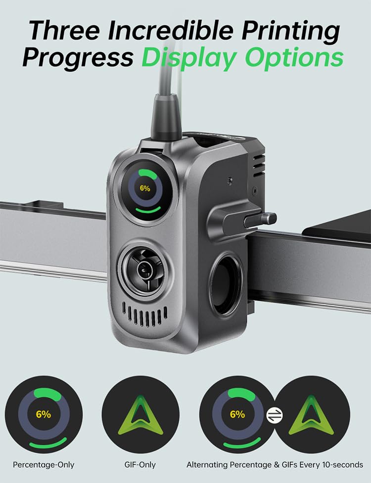 Creality Hi Smart Print Head Display Screen BIGTREETECH & Creality Creator Knomi Hi Knomi UI Visualized Favorite GIFS Customizable Ul Color for Hi 3D Printer