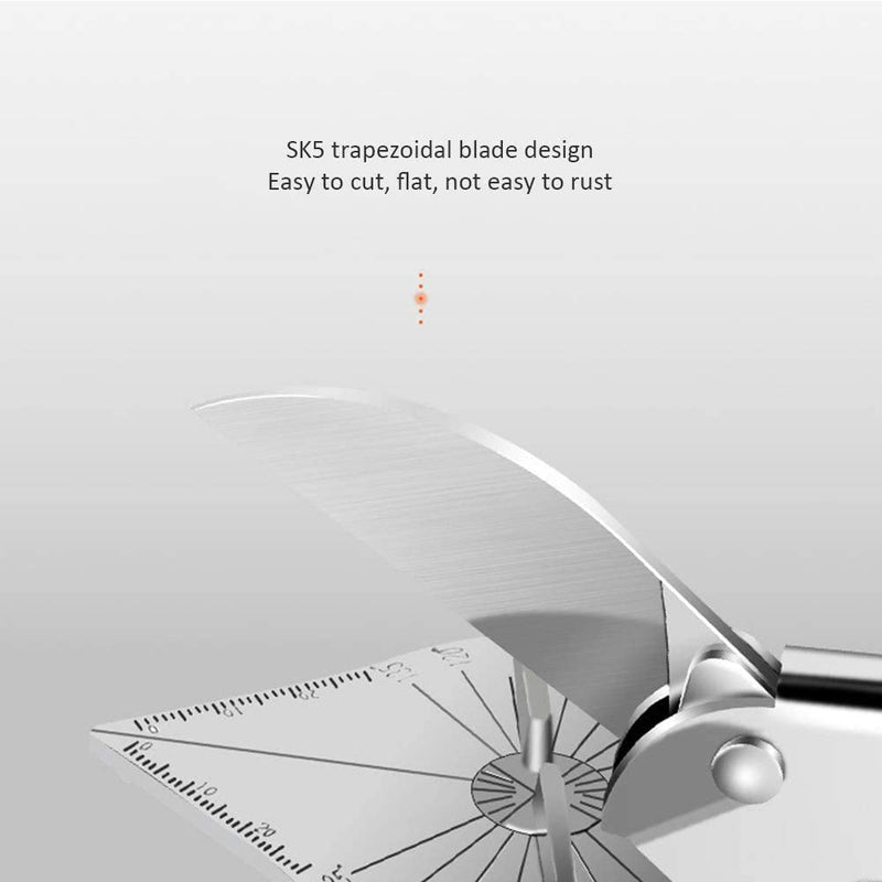 Multi Angle Miter Shear Cutter Hand Tools,45-135 Degree Adjustable Angle Scissors Trim Shears Tools for Vinyl Wood Molding Trim, 2 Extra Spare Blades Included With 2 Extra Spare Blades