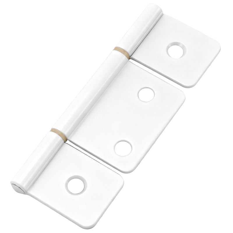 15 Pack 3.5 Inch Three Leaf Non-Mortised Hinge, Carbon Steel Non-Mortised Door Hinges for Mobile Home & RV Interior, White