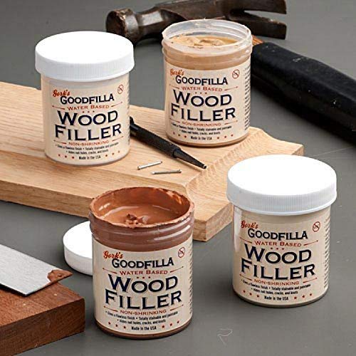 Water-Based Wood & Grain Filler - White Oak - 8 oz By Goodfilla | Replace Every Filler & Putty | Repairs, Finishes & Patches | Paintable, Stainable, Sandable & Quick Drying