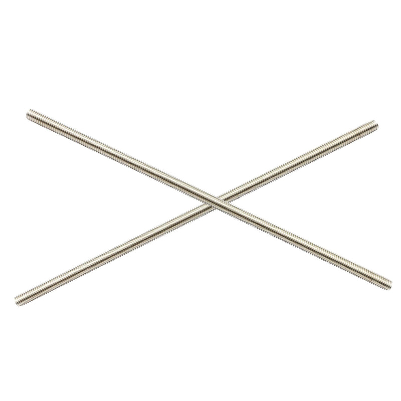 304 Stainless Steel 3/8"-16 Fully Threaded Rod, 4 Pieces 12" Length Long Threaded Rods