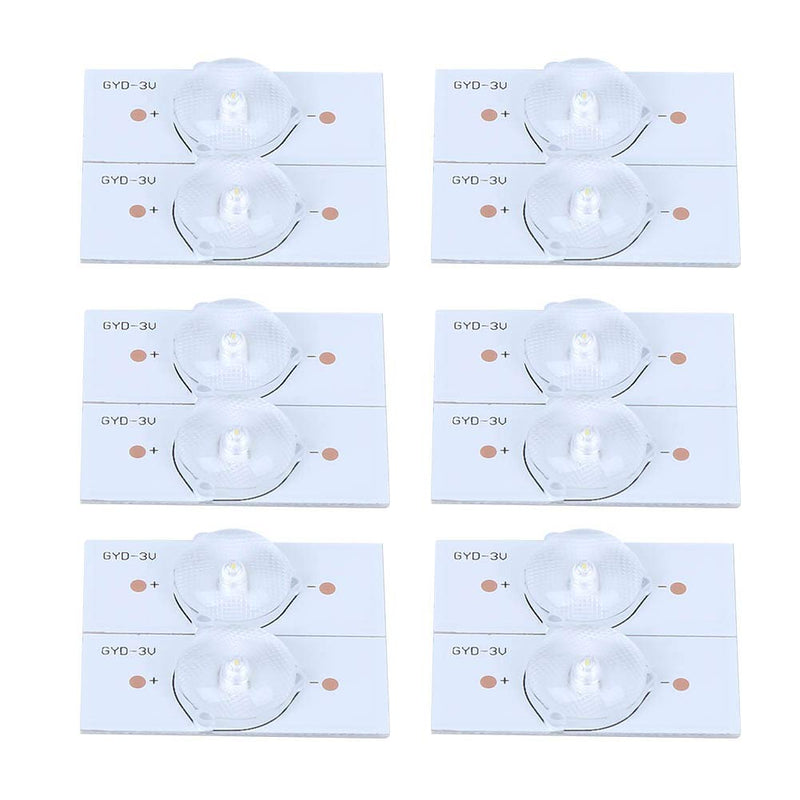 20PCs 3V SMD Lamp Beads, Fiberglass Board with Optical Lens Filter SMD Light Bead for TV Repair (20 Pcs)