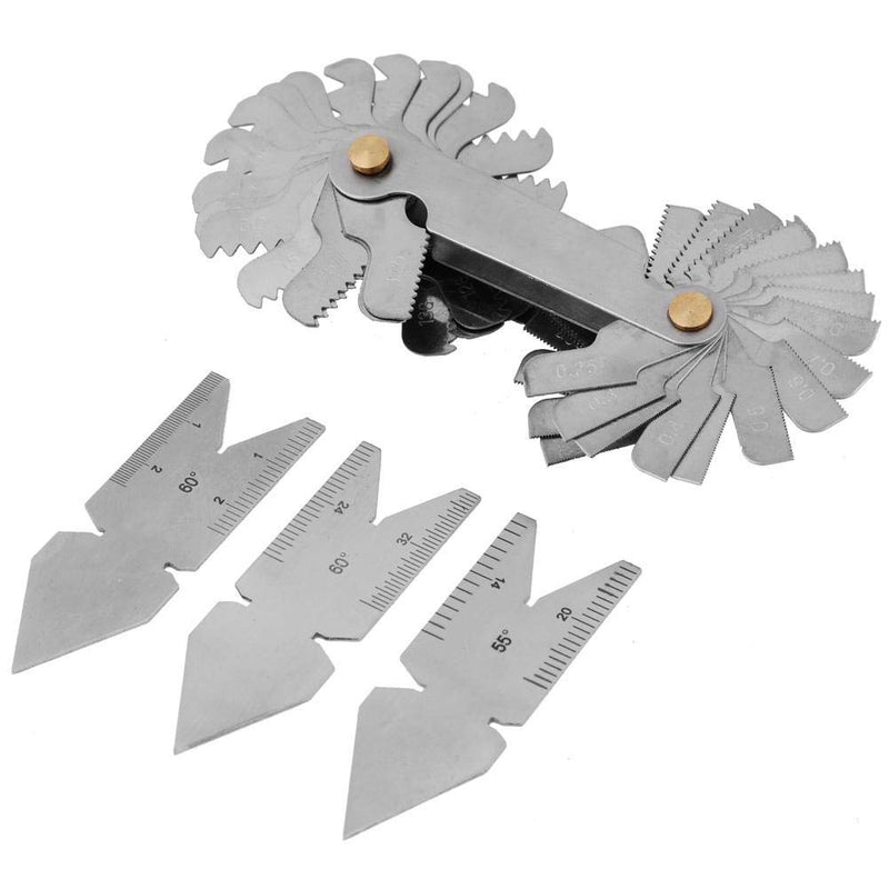 Pitch Gauge, Fishtail Gauge Screw Cutting Tools Thread Gauges, Grinding Lightweight for Measuring Screws Pitch for Cutting Screws