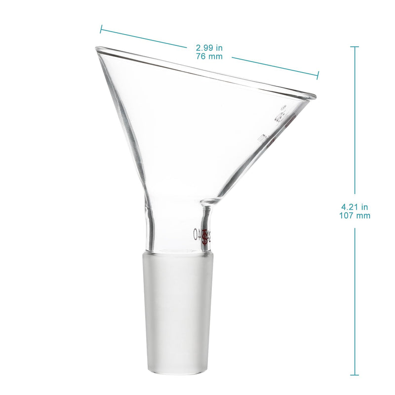 stonylab Glass Oblique Funnel 60 Offset Borosilicate Glass Powder Funnel with 24/40 Standard Joint for Laboratory Materials Supplementing, 75 mm 75 milliliters 1 XK-Funnel-60Du-24/40-75mm
