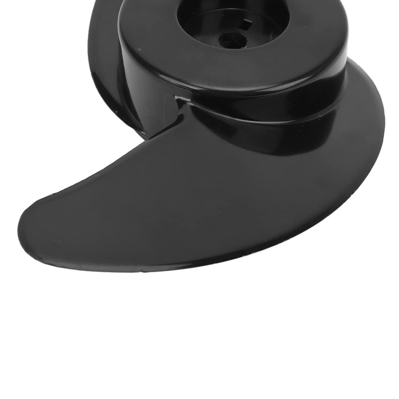 2 Blade Plastic Outboard Propeller Kit - Electric Trolling Motor Parts for 50lb-88lb Outboards, 12V-24V Motors, Black