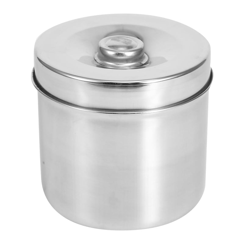Stainless Steel Gauze Jar, Stainless Steel Ointment Jar Dressing Cotton Box Iodophor Gauze Container with Lid Convenient Storage for Medical Supplies First (12cm Gauze Cylinder)