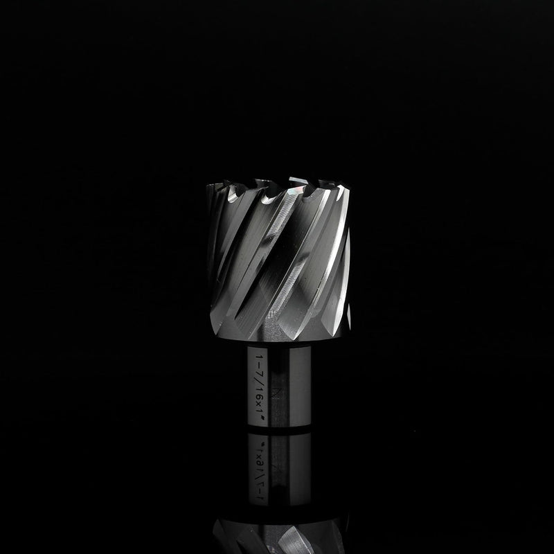 OSCARBIDE 1-7/16"x1 HSS Annular Cutter 3/4" Weldon Shank Mag Bit | 2 Flat Shank | 1-7/16"Cutting Diameter | 1"Cutting Depth | Burr-Free Holes | Rapid Chip Removal | Precision Ground Edges