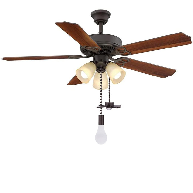 SmoTecQ Lengthened 24 Inch Ceiling Fan Pull Chain Extender with Decorative Frosted Glass Bulb and Fan Cord (ORB) Orb - NewNest Australia