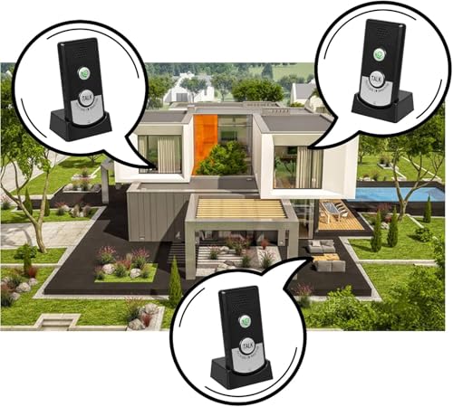 2 Way Voice Intercom, Super Long Range Intercomunicador, Home Security Easy Install, Waterproof Indoor Outdoor Interphone System, Fit for Home Hospital Office, Black
