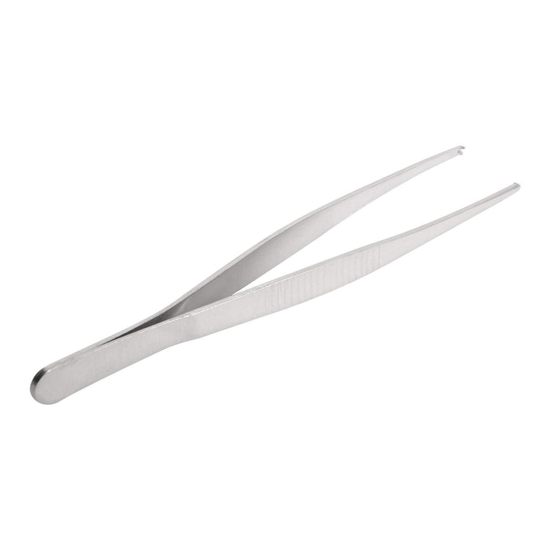 Aoje-Link Tissue Accessories Stainless Steel Tweezers, Pliers Tool, Rat Tooth Thumb Dressing Forceps, Serrated Forceps, Silver, 140mm,4pcs