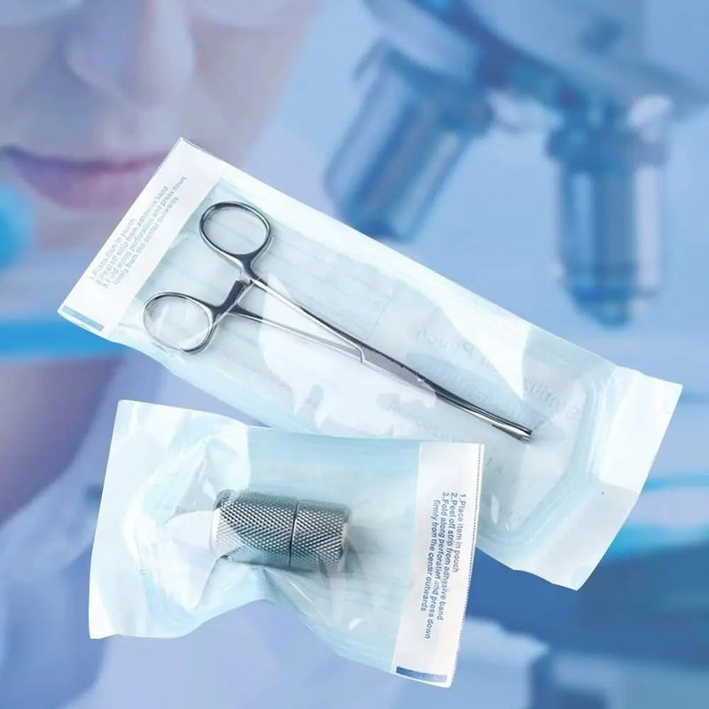 Yuelong 200PCS Self Sealing Sterilization Pouch Bags 2.25" x 5" Autoclave Sterilizer Bags Pouch for Nail Tools Grade Paper Disposable Dental Tattoo Accessories Tool Storage Bag 2.25" x 5"