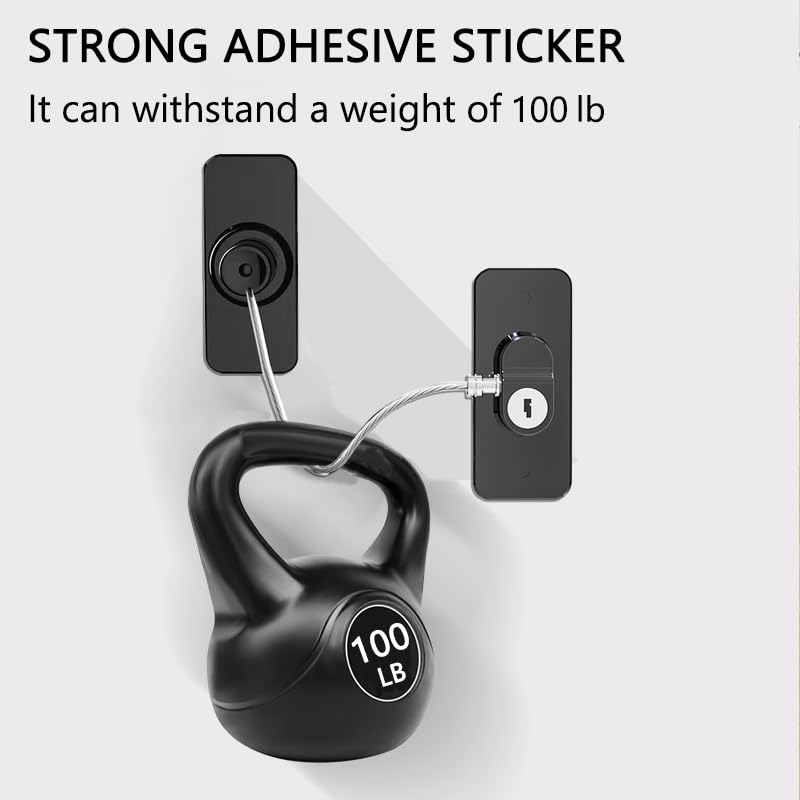 Fridge Lock (4 Pack),Refrigerator Lock with Keys,for Fridge, Cabinet Locks, Drawers, Dishwasher, Toilet and Child Safety Cabinet Locks, Traceless Adhesive No Drilling (Black) Black 4pack