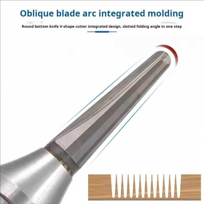 HUHAO 1/4 Inch TCT Router Bits, R1.6mm Rounded Bottom Arc Grooving Cutter for Wood Bending, CNC Milling Smooth Grooves in Solid Wood, Plywood, MDF for Furniture & Door Panels 1/4" Shank