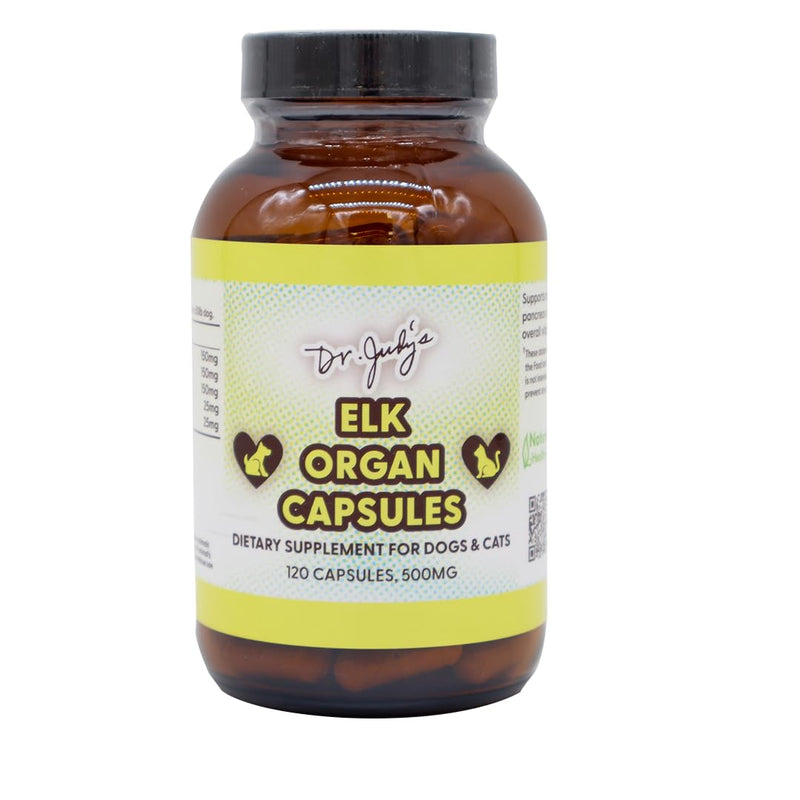Dr. Judy's Elk Organ Capsules for Pets - 120 Count
