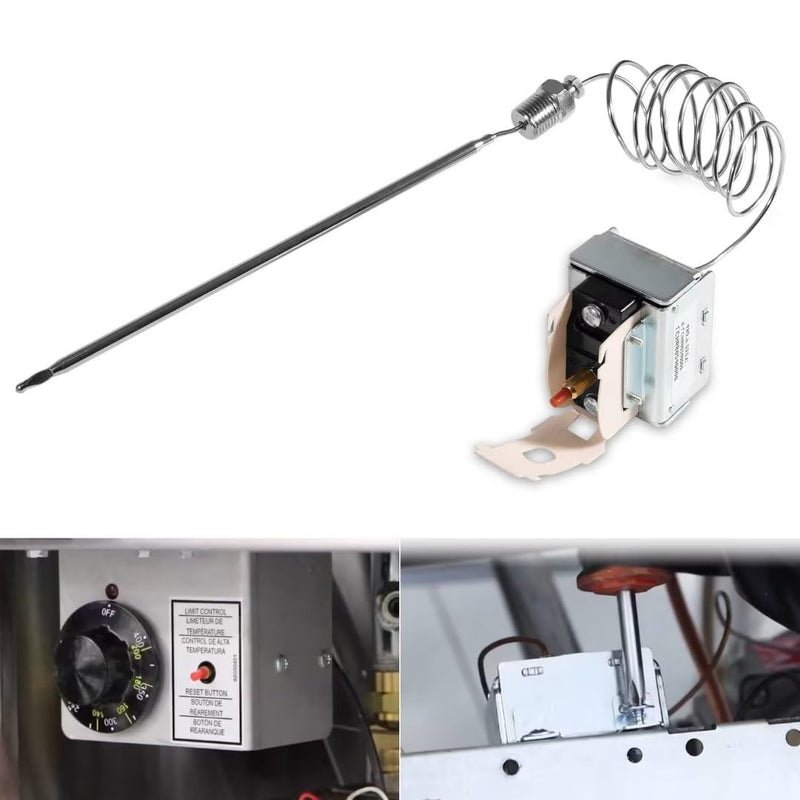 PP10084 High Limit Thermostat Switch for Pitco Fryer - 1/4" Thread MPT Stuff Box, 450°F/230°C Safety Rating, Ideal for VF35, MGII, SG14, 35C+, 45C+, 18S, 18, E500D Models