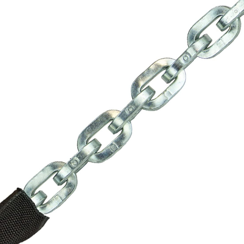 VULCAN Security Chain - Premium Case-Hardened - 5/16 Inch x 3 Foot (+/- 1.5 Inches) - Chain Cannot Be Cut with Bolt Cutters or Hand Tools Silver 5/16" x 3' Chain Only w/Wear Pad (No Lock)