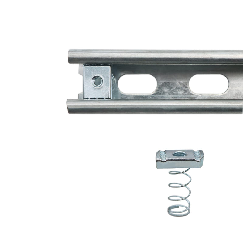 Strut Channel Nuts, 1/4-20 Spring Channel Nuts with Zinc Electroplate Finish, Long Spring Nuts Great for Use with Strut Channel (10 Pack) Standard Spring