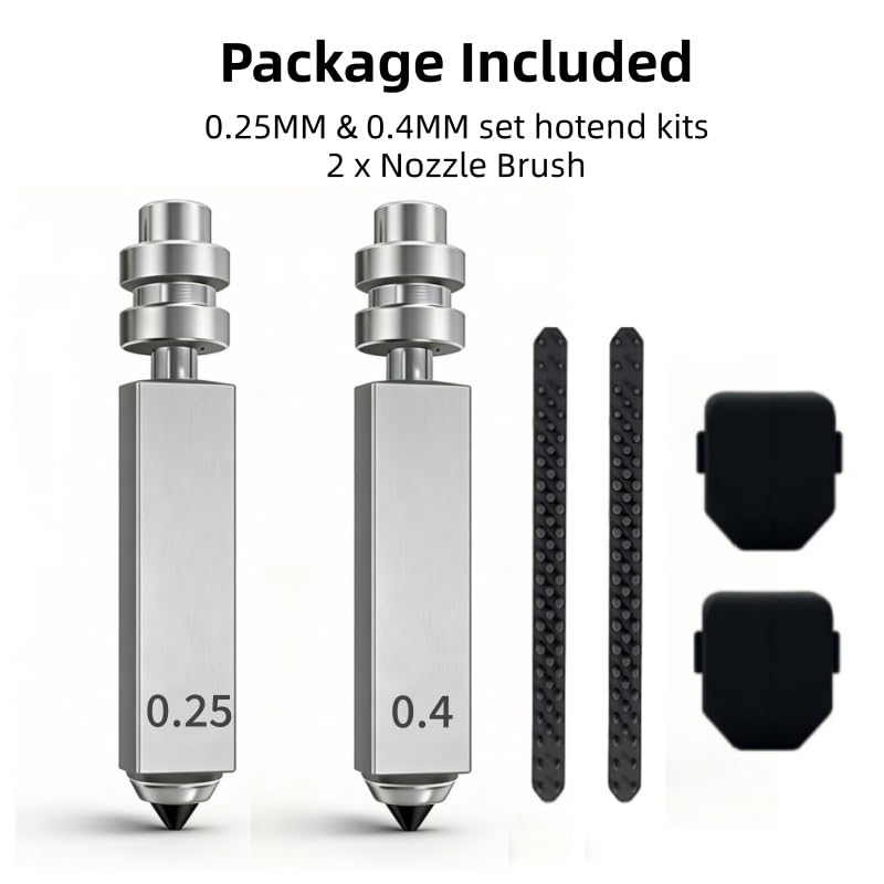 3PK 0.4MM 0.6MM 0.8MM Integrated Hardened Steel Nozzles for Kobra X Combo Quick-Detachable High Speed Throat Tube Nozzles Print Head Hot End for Anycubic 3D Printer 0.4mm 0.6mm 0.8mm kobra x nozzle
