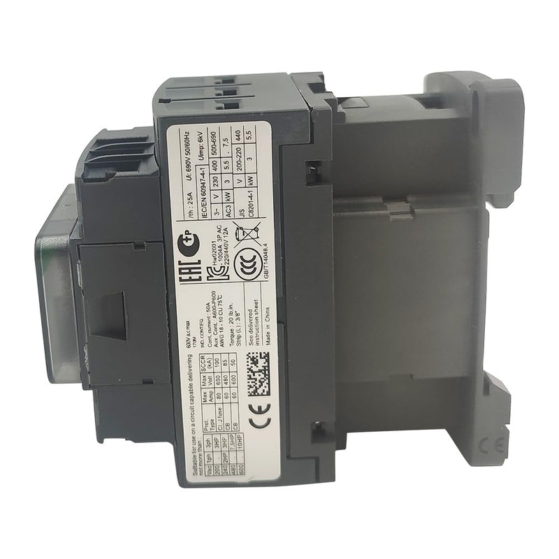 LC1D12G7 Non-Reversing Contactor 12A 3Pole 120VAC Coil AC Magnetic Contactor 1NO 1NC 50/60Hz