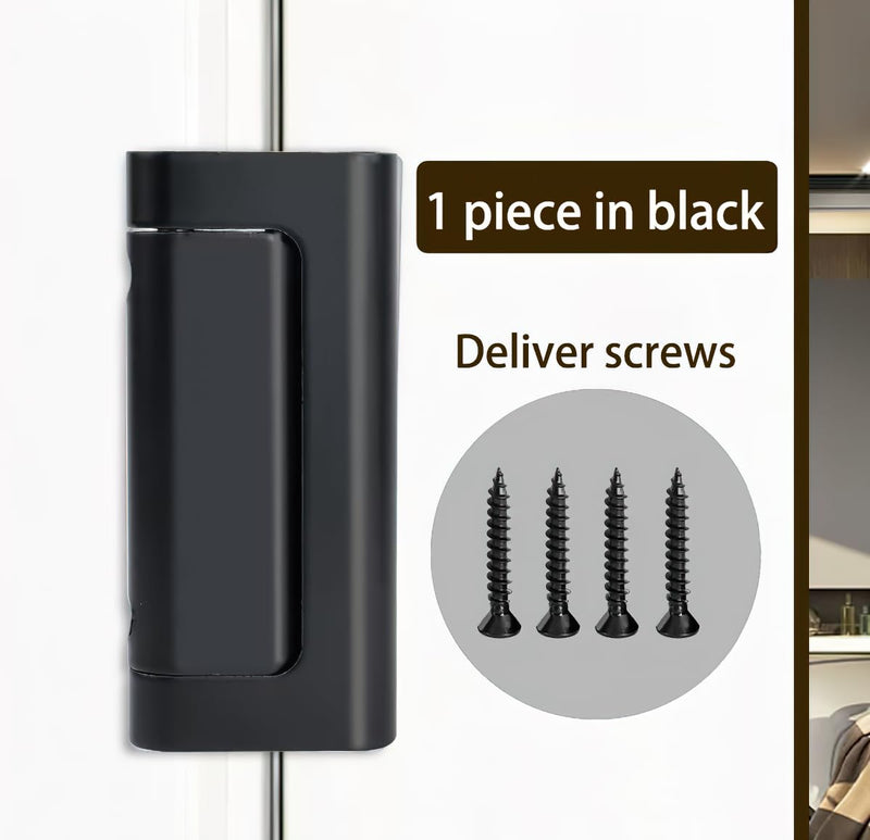 Home Security Door Lock, 3 Pack Childproof Door Reinforcement Lock,Upgrade Flip High Night Lock to Defend Your Home Kids (6, Black)