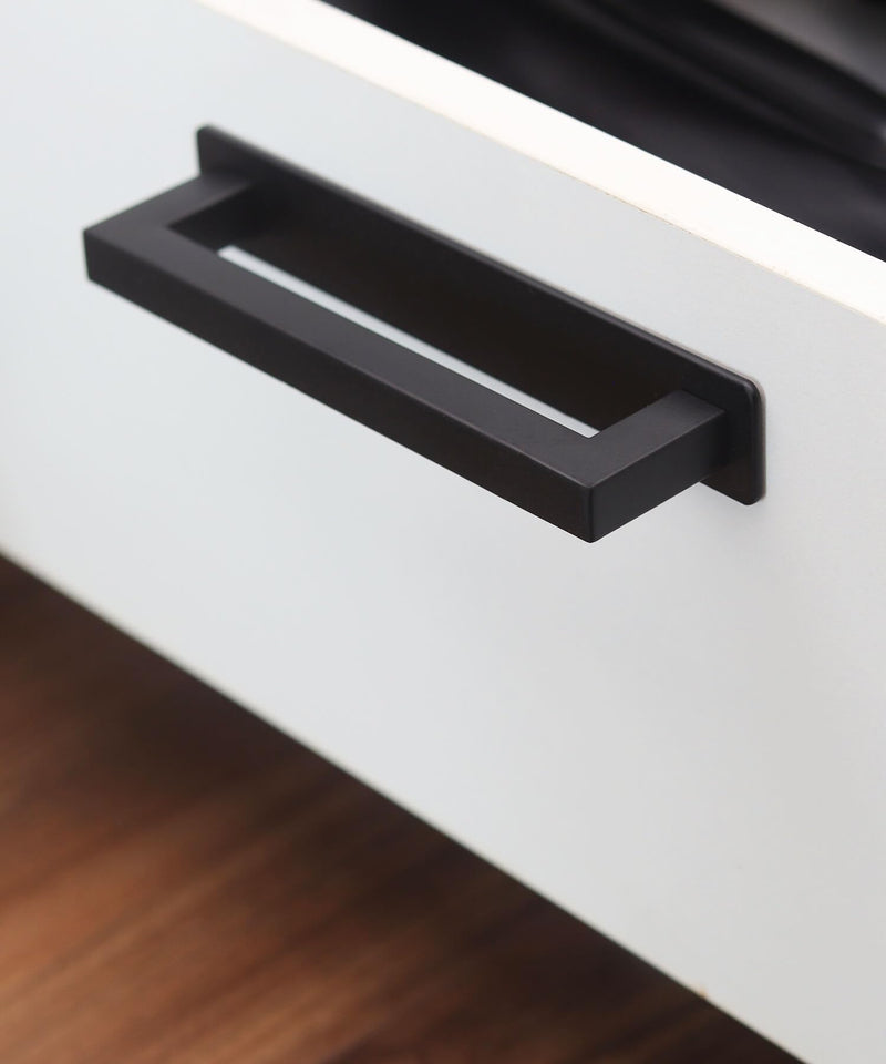 2-Pack Adhesive Cabinet Handles Stick On Handle Self Stick Drawer Pulls No Drill Cabinet Pulls for Cabinet Closet Glass Sliding Shower Door Handle - 6", Black 2 Overall Length 6"