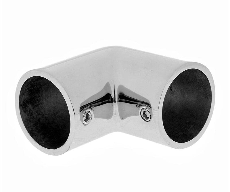 Marine 2-Way Cross Tube Pipe Connector, Heavy Dudy Stainless Steel 316 Boat Hand Rail Fitting Yacht Hand Pipe 90 Degree Elbow 1 Size:25.4mm /1"